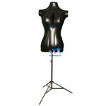 Inflatable Female Torso, Mid Size with MS12 Stand, Silver